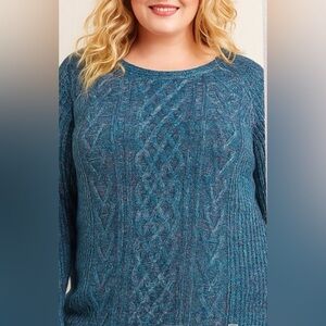 Faded Glory Women's Teal Knit Sweater